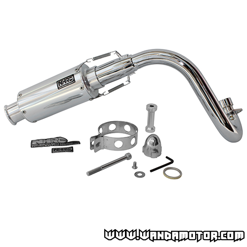 Exhaust pipe NHRC Racing Monkey silver
